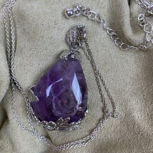 💜Amethyst Pear-shaped Pendant💜